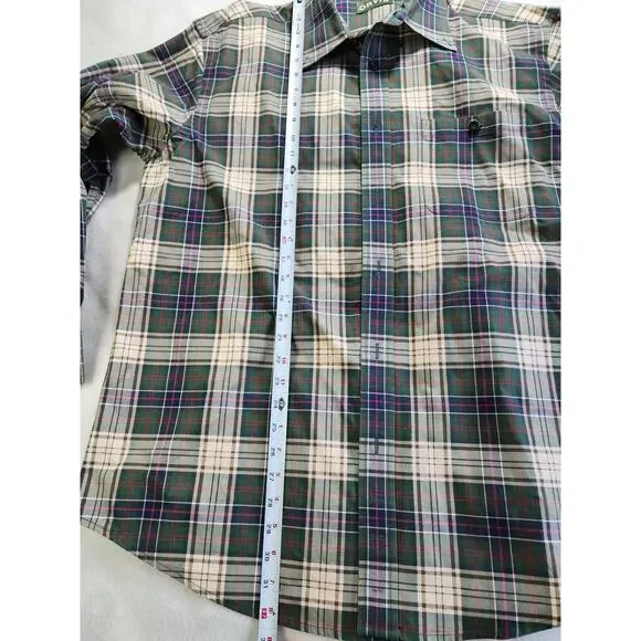 Orvis Men's XL Green Blue Plaid Button Down Long Sleeve Shirt NWOT Cotton Twill - Picture 7 of 7